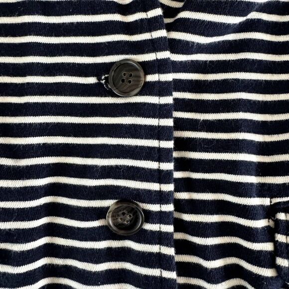 J Crew womens cotton striped preppy blazer jacket navy size XS - Picture 6 of 8